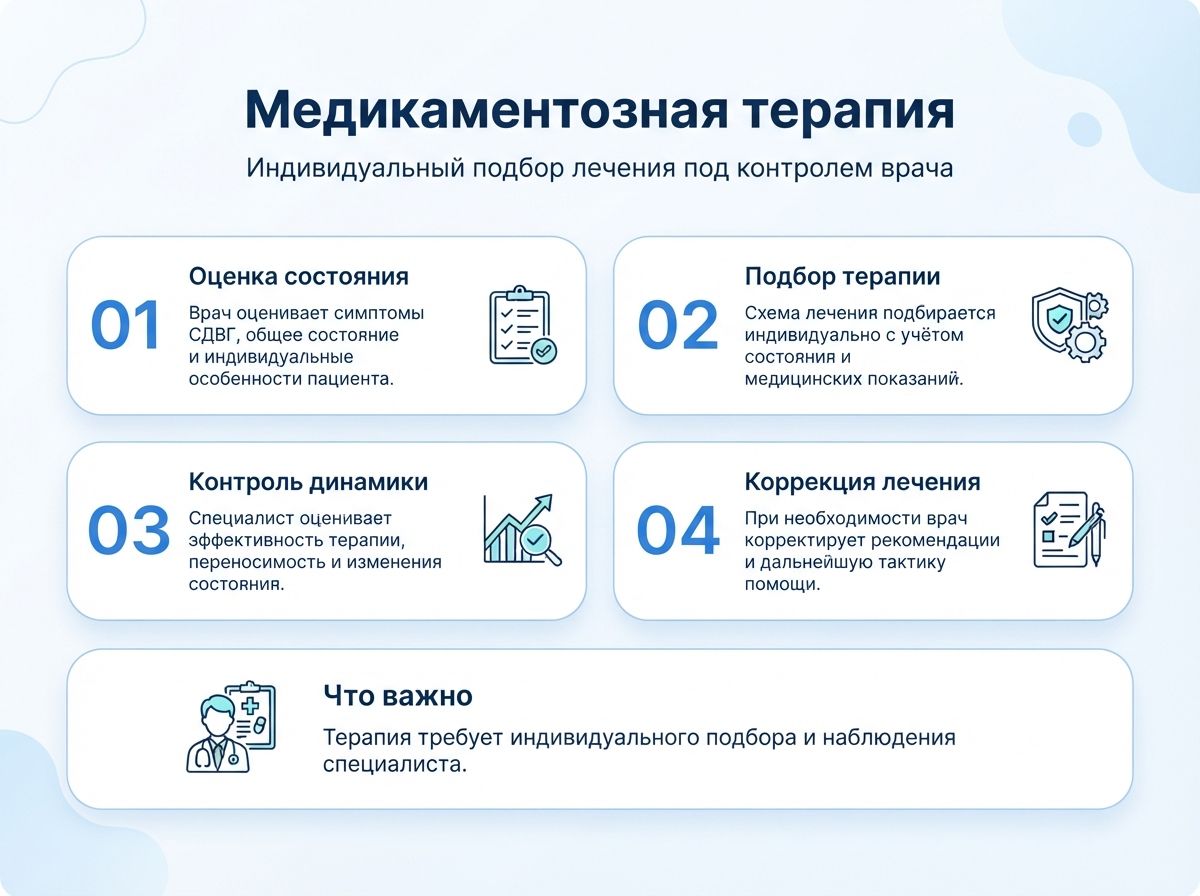 Лечение СДВГ в Саяногорске у детей и взрослыхинфографика